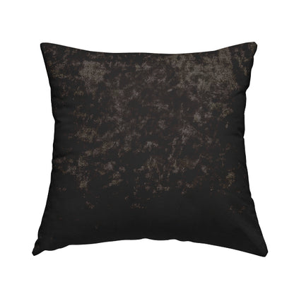 Geneva Crushed Velvet Upholstery Fabric In Chocolate Brown Colour - Handmade Cushions