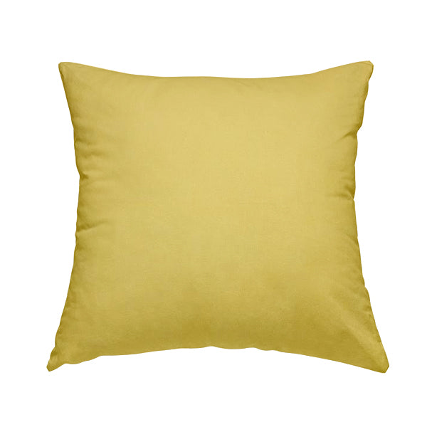 Giovanni Matt Plain Velvet Upholstery Fabric In Pineapple Yellow Colour - Handmade Cushions