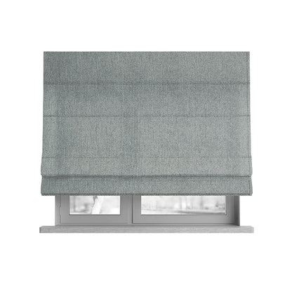 Gloria Soft Woven Textured Chenille Upholstery Fabric Silver Colour - Roman Blinds