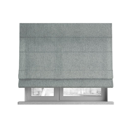 Gloria Soft Woven Textured Chenille Upholstery Fabric Silver Colour - Roman Blinds