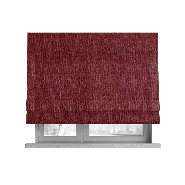 Gloria Soft Woven Textured Chenille Upholstery Fabric Red Colour - Roman Blinds