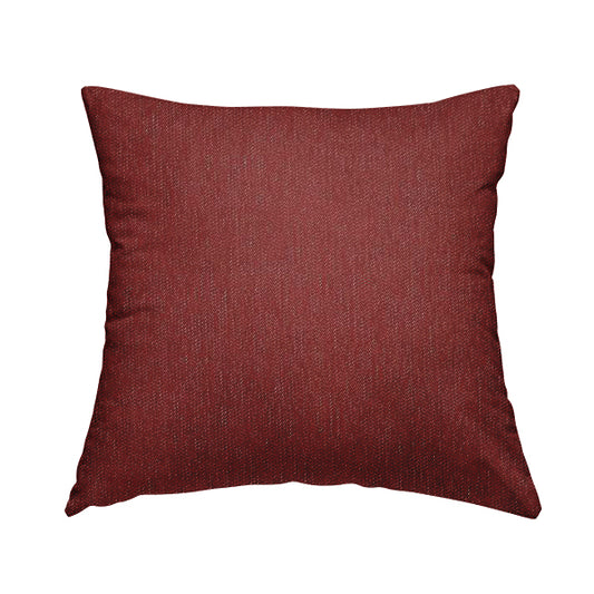 Gloria Soft Woven Textured Chenille Upholstery Fabric Red Colour - Handmade Cushions