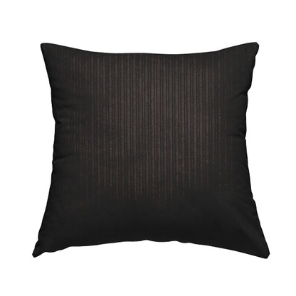 Goole Pencil Thin Striped Corduroy Upholstery Furnishing Fabric Chocolate Brown Colour - Handmade Cushions
