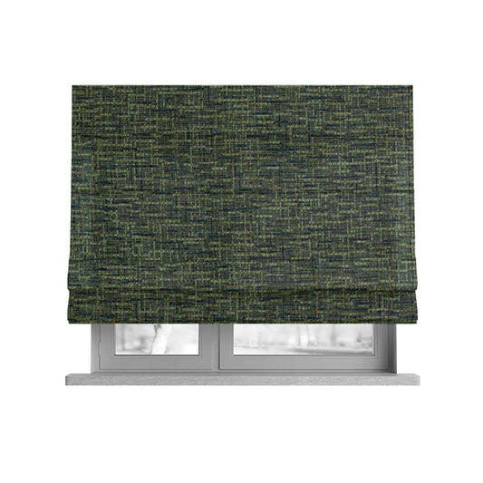 Grantham Soft Textured Woven Chenille Fabric In Green Colour - Roman Blinds