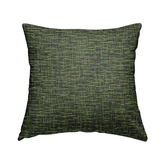 Grantham Soft Textured Woven Chenille Fabric In Green Colour - Handmade Cushions