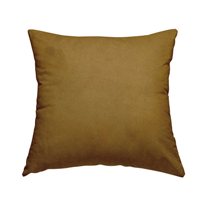 Grenada Soft Suede Fabric In Gold Colour For Interior Furnishing Upholstery - Handmade Cushions