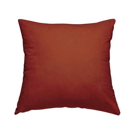 Grenada Soft Suede Fabric In Orange Colour For Interior Furnishing Upholstery - Handmade Cushions