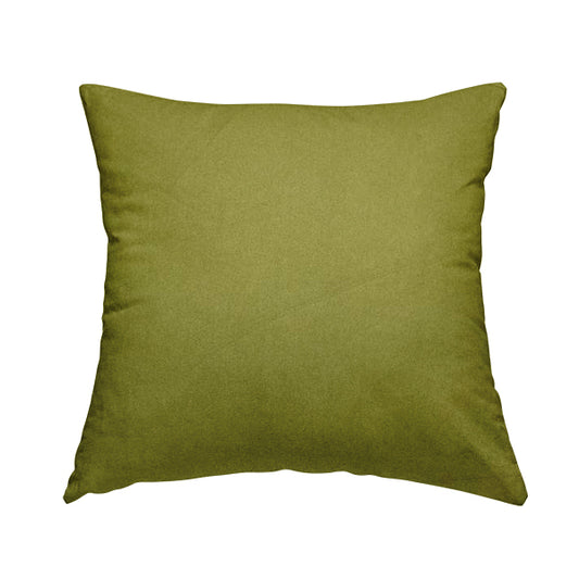 Grenada Soft Suede Fabric In Lime Green Colour For Interior Furnishing Upholstery - Handmade Cushions