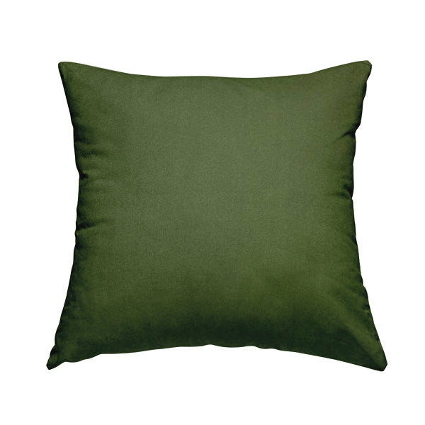 Grenada Soft Suede Fabric In Green Colour For Interior Furnishing Upholstery - Handmade Cushions