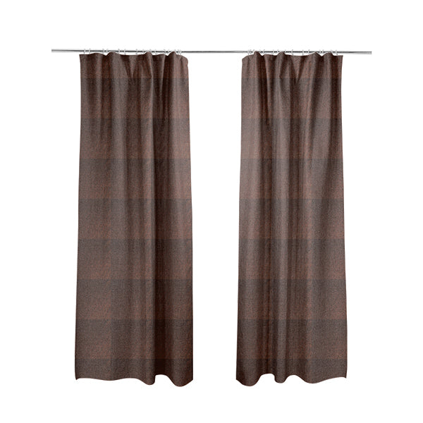 Hakkaido Geometric Pattern Velvet Fabric In Orange Brown Colour - Made To Measure Curtains