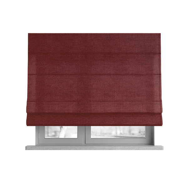 Halesworth Tweed Effect Wool Like Red Furnishing Upholstery Fabric - Roman Blinds