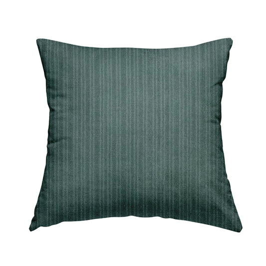 Havant Strie Soft Velvet Textured Feel Chenille Material In Teal Upholstery Fabrics - Handmade Cushions