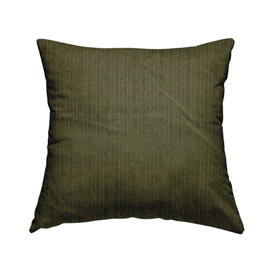 Havant Strie Soft Velvet Textured Feel Chenille Material In Green Upholstery Fabrics - Handmade Cushions