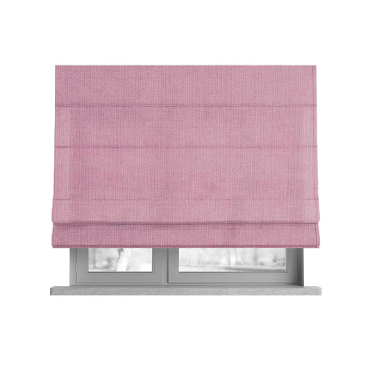 Havant Strie Soft Velvet Textured Feel Chenille Material In Pink Upholstery Fabrics - Roman Blinds