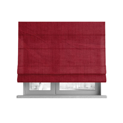 Havant Strie Soft Velvet Textured Feel Chenille Material In Red Upholstery Fabrics - Roman Blinds
