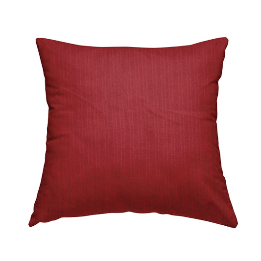 Havant Strie Soft Velvet Textured Feel Chenille Material In Red Upholstery Fabrics - Handmade Cushions