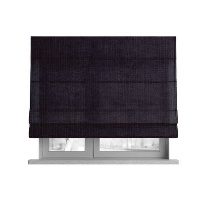 Havant Strie Soft Velvet Textured Feel Chenille Material In Purple Upholstery Fabrics - Roman Blinds