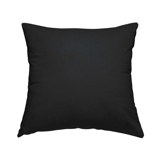 Havant Strie Soft Velvet Textured Feel Chenille Material In Black Upholstery Fabrics - Handmade Cushions