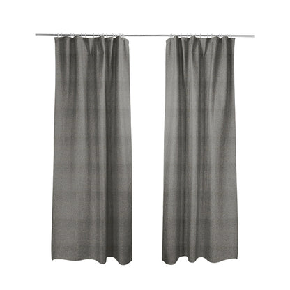 Wiltshire Plain Poly Cotton Flat Weave Upholstery Curtains Fabric In Grey Colour - Made To Measure Curtains