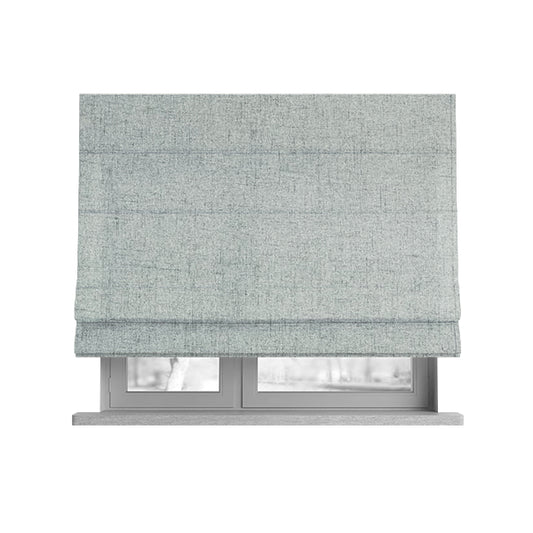 Ibiza Soft Chenille Furnishing Upholstery Fabric In Silver Colour - Roman Blinds