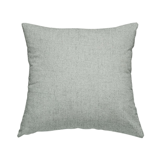 Ibiza Soft Chenille Furnishing Upholstery Fabric In Silver Colour - Handmade Cushions