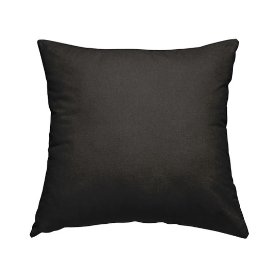 Ibiza Soft Chenille Furnishing Upholstery Fabric In Black Colour - Handmade Cushions