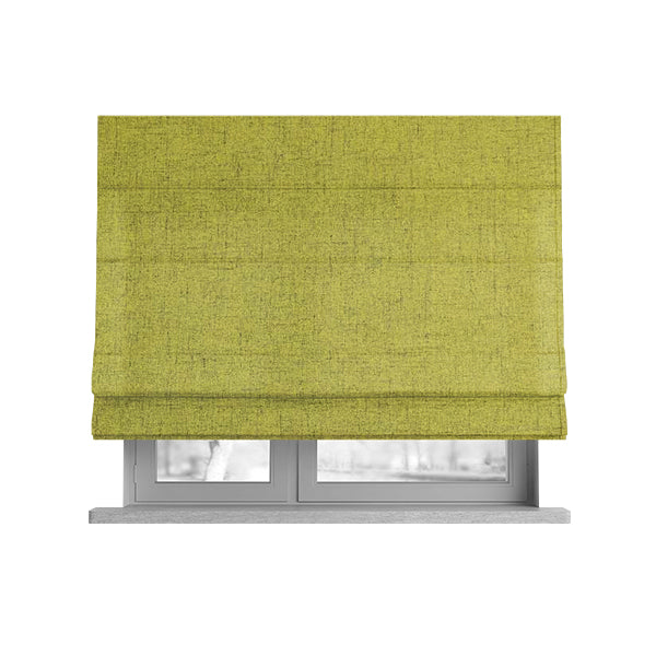 Ibiza Soft Chenille Furnishing Upholstery Fabric In Green Colour - Roman Blinds