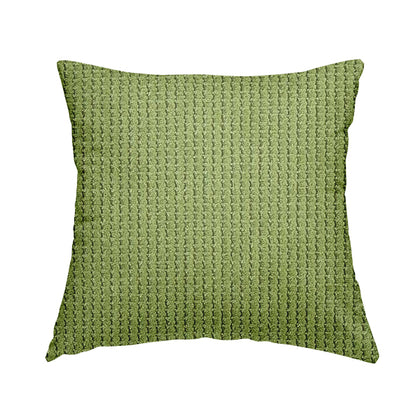 Ilford Plush Wave Ripple Effect Corduroy Upholstery Fabric In Lime Green Colour - Handmade Cushions