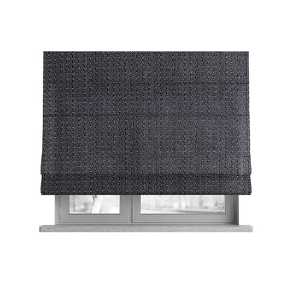 Ilford Plush Wave Ripple Effect Corduroy Upholstery Fabric In Charcoal Grey Colour - Roman Blinds
