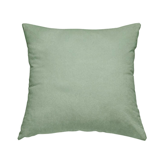 Bellevue Brushed Chenille Flat Weave Plain Upholstery Fabric In Sky Blue - Handmade Cushions