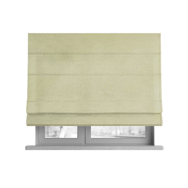 Bellevue Brushed Chenille Flat Weave Plain Upholstery Fabric In White - Roman Blinds