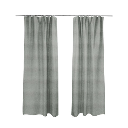 Irvine Herringbone Weave Chenille Upholstery Fabric Silver Mist Colour - Made To Measure Curtains