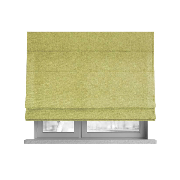 Irvine Herringbone Weave Chenille Upholstery Fabric Yellow Zest Colour - Roman Blinds