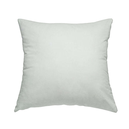 Irvine Herringbone Weave Chenille Upholstery Fabric White Colour - Handmade Cushions