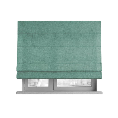 Irvine Herringbone Weave Chenille Upholstery Fabric Jade Green Colour - Roman Blinds