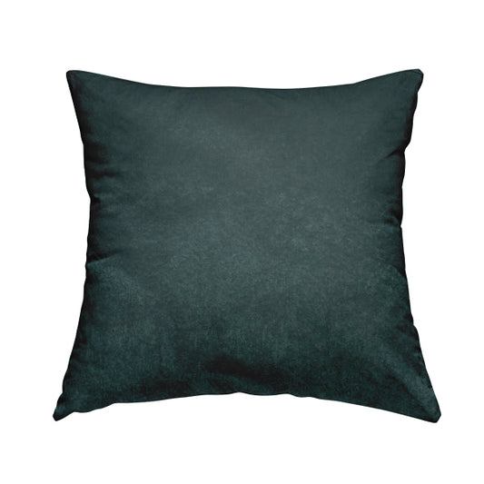 Bellevue Brushed Chenille Flat Weave Plain Upholstery Fabric In Midnight Blue - Handmade Cushions