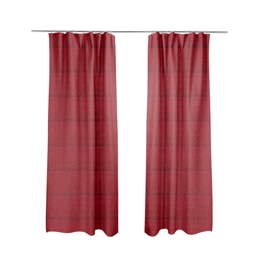 Zouk Plain Durable Velvet Brushed Cotton Effect Upholstery Fabric Scarlet Red Colour - Made To Measure Curtains