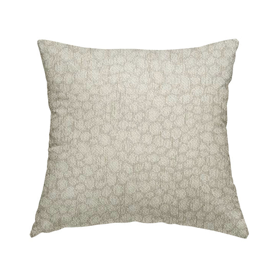 Dotted Balanced Design Cream Colour Soft Woven Chenille Furnishing Fabric JO-44 - Handmade Cushions