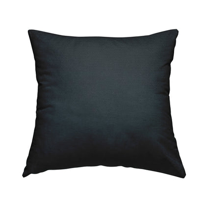 Bhopal Soft Textured Navy Blue Coloured Plain Velour Pile Upholstery Fabric - Handmade Cushions