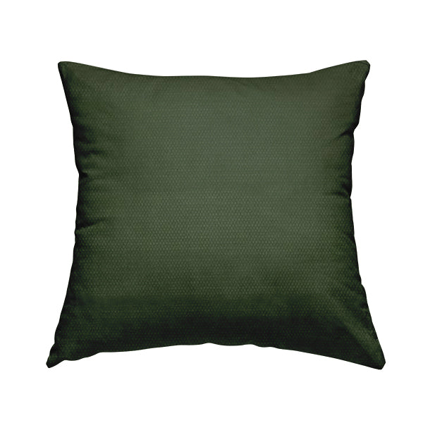 Bhopal Soft Textured Army Green Coloured Plain Velour Pile Upholstery Fabric - Handmade Cushions