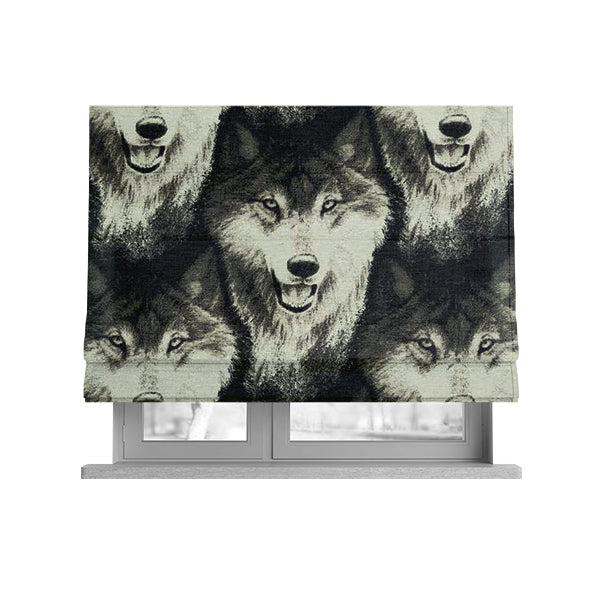 Wolf Pack Animal Pattern Inspired Furnishing Quality Fabric JO-174 - Roman Blinds