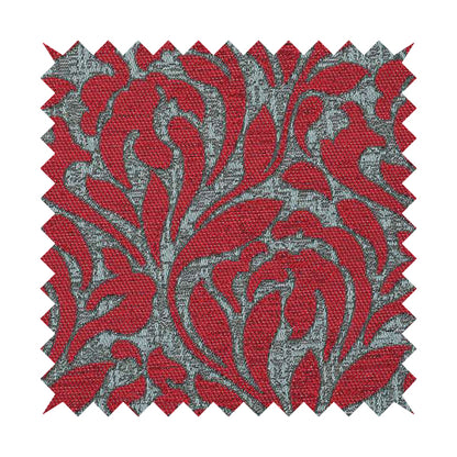 Renieri Fabric Collection Red Brown Floral Inspired Pattern Soft Chenille Upholstery Fabric JO-202 - Handmade Cushions