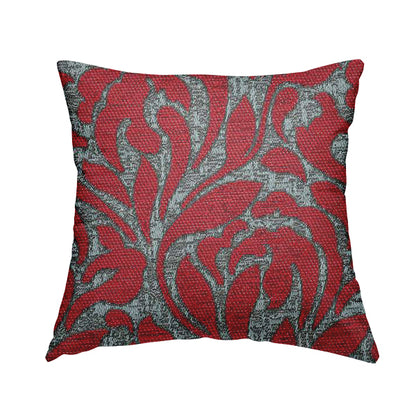 Renieri Fabric Collection Red Brown Floral Inspired Pattern Soft Chenille Upholstery Fabric JO-202 - Handmade Cushions