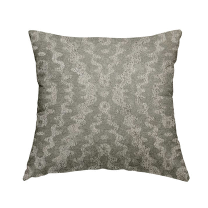 Lomasi Metallic Tones Fabric Silver Grey Colour Zigg Zagg Pattern Furnishing Fabric JO-290 - Handmade Cushions