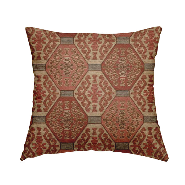 Mirador Medallion Pattern In Pink Colour Interior Fabrics JO-351 - Handmade Cushions