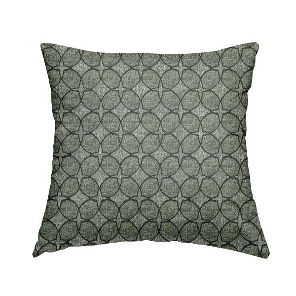 Lomasi Metallic Tones Fabric Silver Grey Moroccan Medallion Furnishing Fabric JO-423 - Handmade Cushions