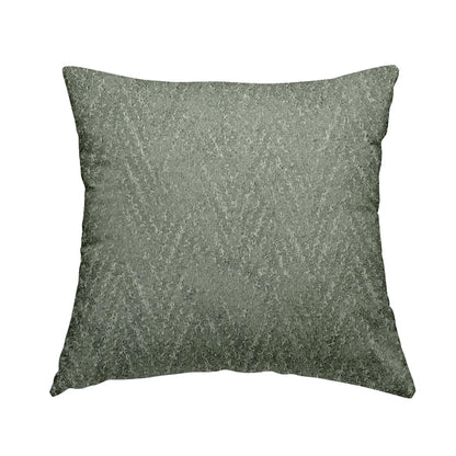 Lomasi Metallic Tones Fabric Silver Grey Thin Chevron Striped Designer Furnishing Fabric JO-424 - Handmade Cushions