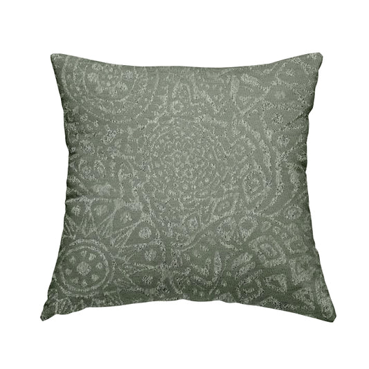 Lomasi Metallic Tones Fabric Silver Grey Geometric Carnival Designer Furnishing Fabric JO-426 - Handmade Cushions
