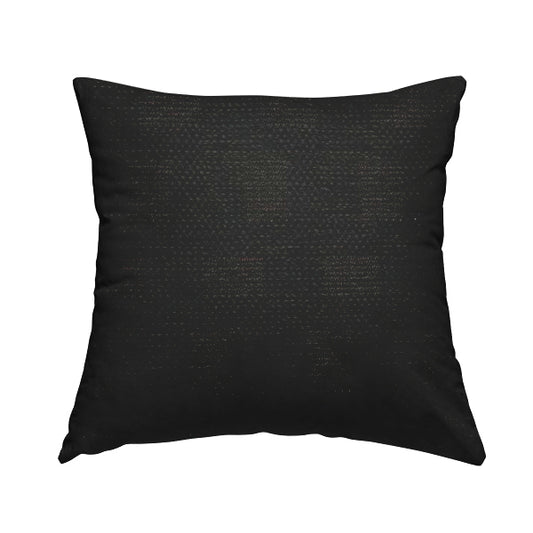 Voyage Of Gingham Geometric Patch Pattern In Black Colour Woven Soft Chenille Upholstery Fabric JO-443 - Handmade Cushions
