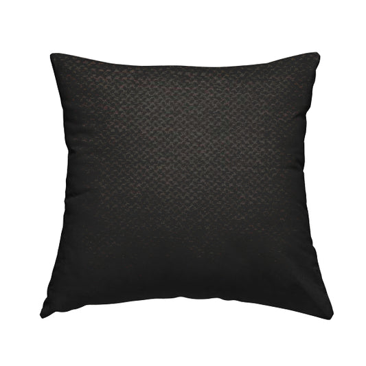 Voyage Of Small Falling Leaf Pattern In Black Colour Woven Soft Chenille Upholstery Fabric JO-446 - Handmade Cushions